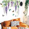 Butterfly Flower Wall Stickers Art Decal Mural Wall Background DIY Decor Home Decoration Wall Background Decor Sticker