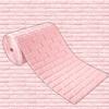 Juangfia Wallpaper Sticker 3D Large Brick Sticker Waterproof Remake Sheet 3D Thick Lightweight Cushion Brick DIY Renovation Sheet Wall Sticker Pink 5m