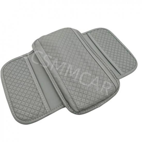 PU Leather Car Interior Armrest Cushion Pad Center Console Storage Box Cover