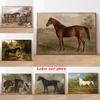 Антикварные Лошади Конный спорт Винтажные Постеры и Принты Сельскохозяйственное Животное Холст Картина Настенное Искусство Картина для Фермерского Дома Домашний Декор