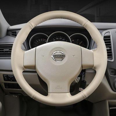 Классическая бежевая накладка на руль для Nissan Sylphy Tiida Livina, аксессуары для автомобиля
