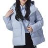 adidas Пуховик с капюшоном и тремя полосками с логотипом, женская верхняя одежда Miracle-Blue IT8718