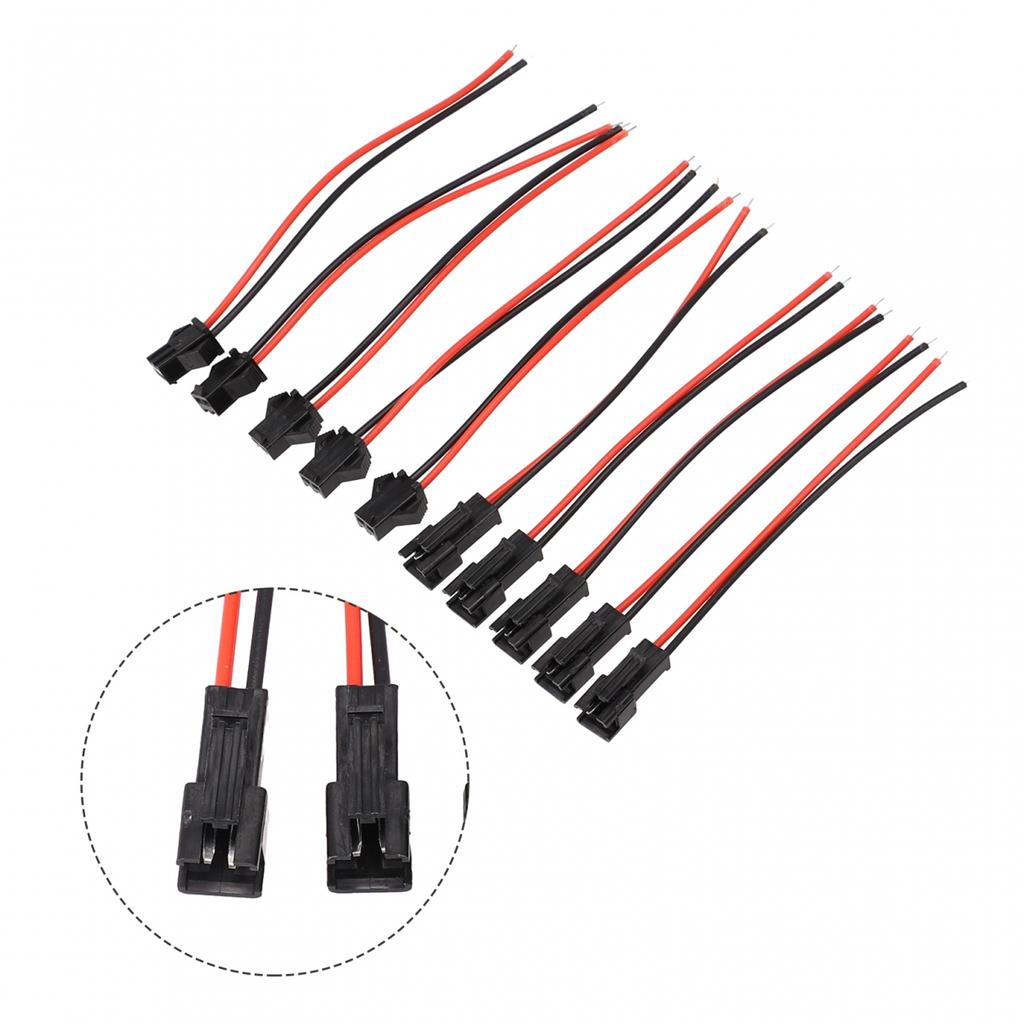 Long Lasting Durability 10PCS SM 2Pins 2P Female Male Connector Cables