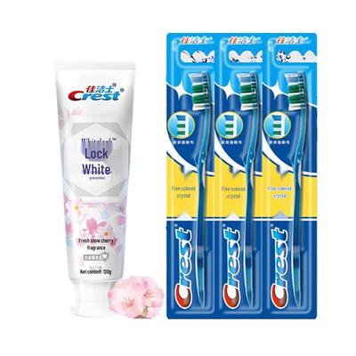 Набор Crest Whitening Зубная паста с цветами вишни и Кристальная зубная щетка