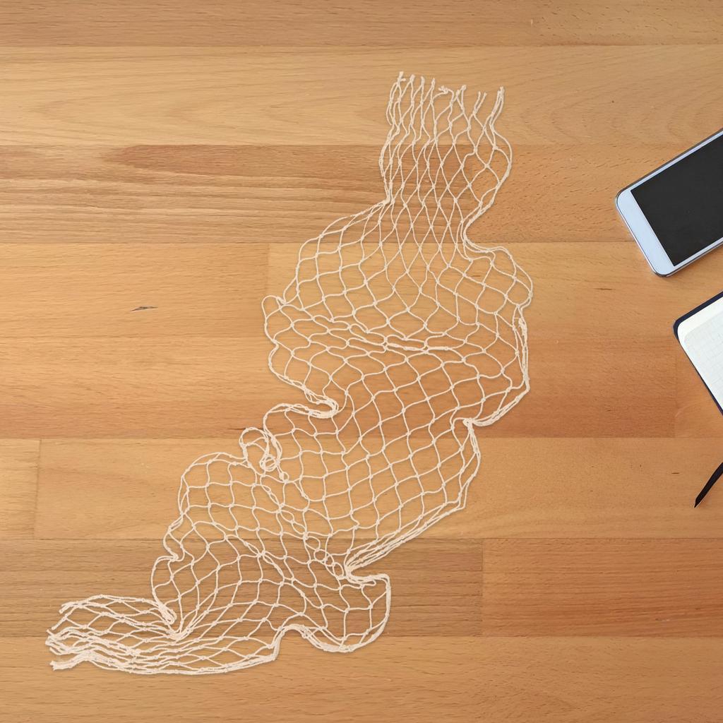 2Pcs Fish Net Decorative Thick Rope Net Ocean Themed Nautical Decor Coastal Bedroom Wall Hanging Under The Sea Birthday Party