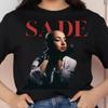 Ретро Узор Чистый Хлопок Футболка Любитель Музыки Sade Женская Футболка Летняя Новая Унисекс Повседневная Футболка