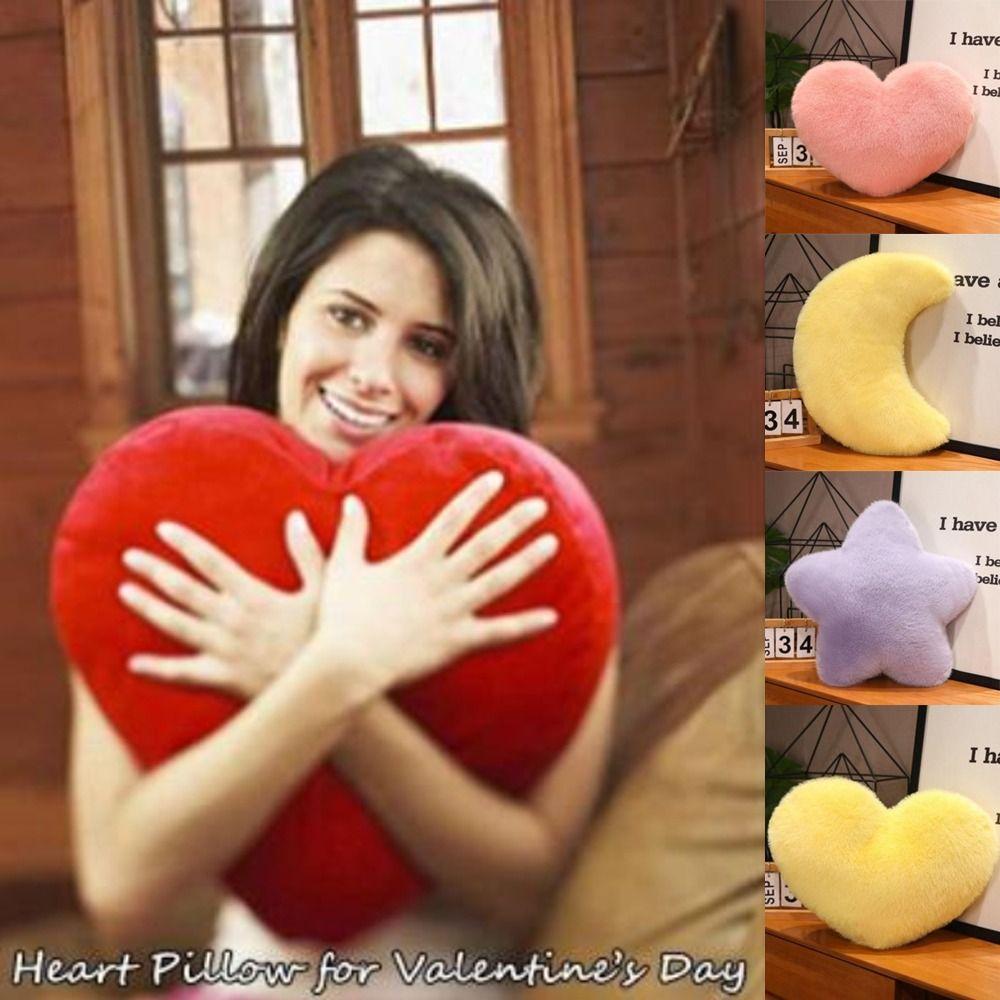 Подушка в форме сердца в форме звезды, плюшевая подушка в форме луны, брелок в виде звезды, новая мягкая подушка на день рождения