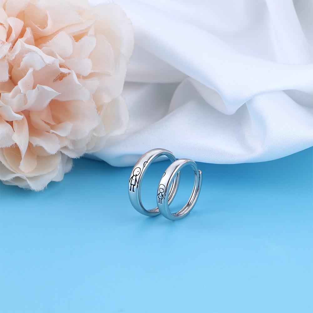 Подарок на День святого Валентина для пар, мальчиков и девочек, модные ювелирные изделия, обручальные кольца, кольца на пальцы, открытые кольца