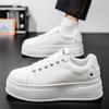 Весенняя мужская обувь Новая дышащая белая обувь Мужские модные универсальные кроссовки на толстой подошве с высоким подъемом Повседневная обувь для скейтборда Модная обувь