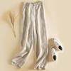 Linen Wide Leg Pants Women's High Waist Drape Spring Summer Vintage Literary Loose Cotton Linen Straight Casual Long Pants