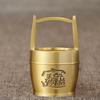 Micro Landscape Non-fading Cute Eye-catching Copper Bucket of Golden Ornament Mini Brass