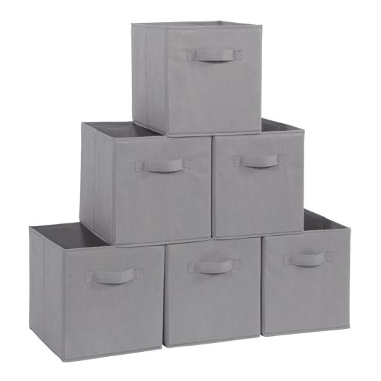 Fabric Storage Cube with Handle Large Capacity Easy Access Foldable Heavy-Duty Toys Clothes Storage Box Organization Accessory