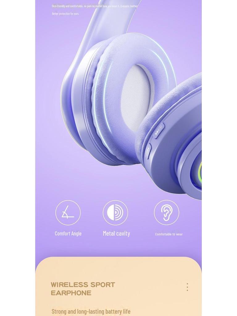 Беспроводная игровая гарнитура B39pro Gradient Bluetooth — складная, с креплением на голове