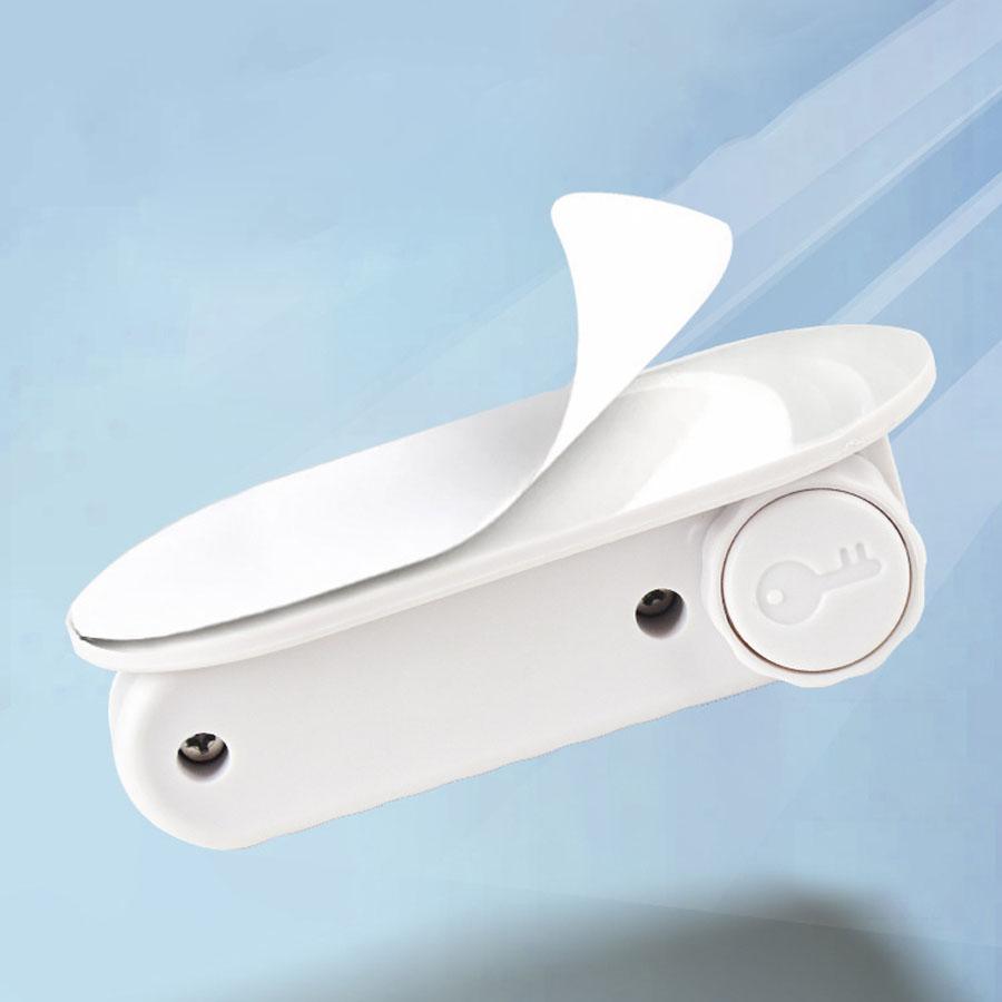 Замок дверного рычага Универсальный детский замок с защитой от открывания ручки Многофункциональный замок со скрытой кнопкой и пряжкой, не требующий пробивки