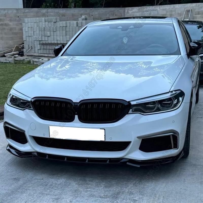Для BMW 5 G30 G31 525i 530i 530d 540i M 2017-2020 Автомобиль Передний Бампер Губа Подбородок Защита Диффузор Крышка Дефлектор Комплекты Обвеса Глянцевый Черный