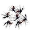 5/10/20/25Pcs/Box Black Fly Peacock Feather Wings Fly Fishing for Trout Bait Size #10 Flies Artificial Insect Bait Lure