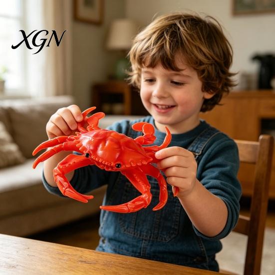 Animal Shaped Stress Toy Simulated Lobster Model Squeaky Realistic Relief Crab Squeeze Home Office Desktop Decoration Photo Props