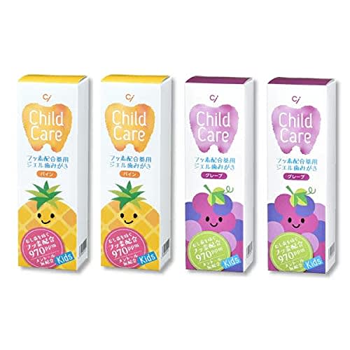 Ci Medical Dental Product Ci Childcare 4-Piece Set (70g Each) 2 Grape and 2 Pineapple