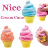 Nice Cream Популярный Мальтозный Сквиши Быстро Отскакивающий Сжимаемый Фиджет-Игрушка Мягкая Цветная Рожок для Мороженого Мягкая Игрушка Сюрприз Подарок