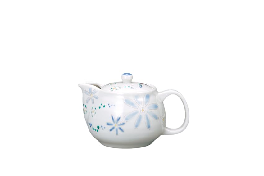 Kutani ware Iwataya Polychrome Floral Pattern Teapot, (Navy) AP8-0455