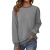 Женский свитшот с длинным рукавом, повседневная футболка с круглым вырезом, милый пуловер, легкий свитер свободного кроя, осенний наряд