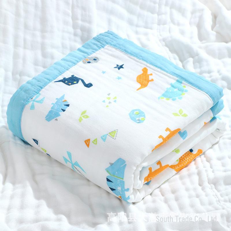 A-Class Soft Infant Cotton Gauze Bath Towel & Blanket, Six-Layer, Universal for All Seasons.