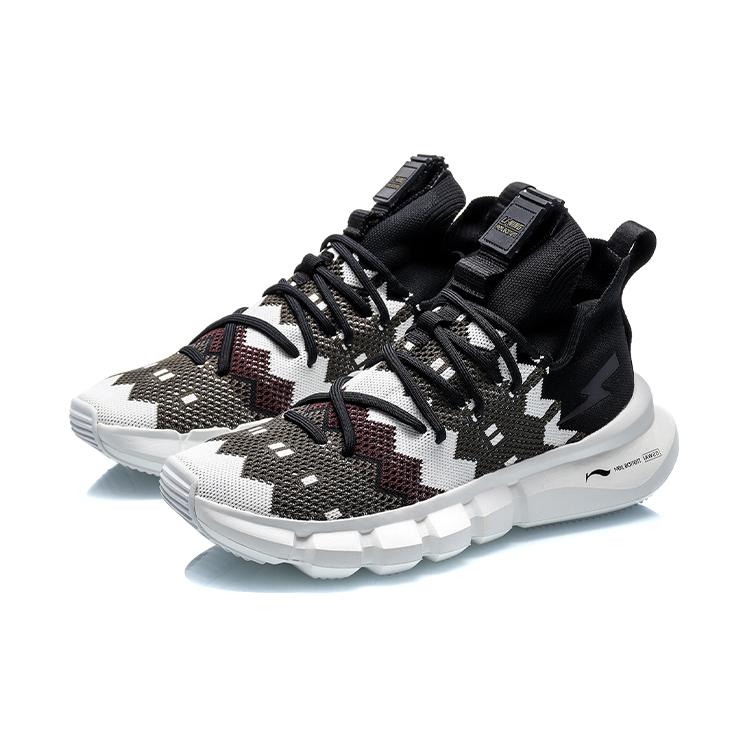 Neil Barrett X Li Ning Essence 2.3 Vintage Basketball Shoes Men's Mid top Black/White AGBQ121-2