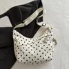 Корейская сумка-хобо в горошек Crossbody Повседневная сумка на молнии через плечо Стильная Универсальная Многокарманная Сумка для ежедневной поездки