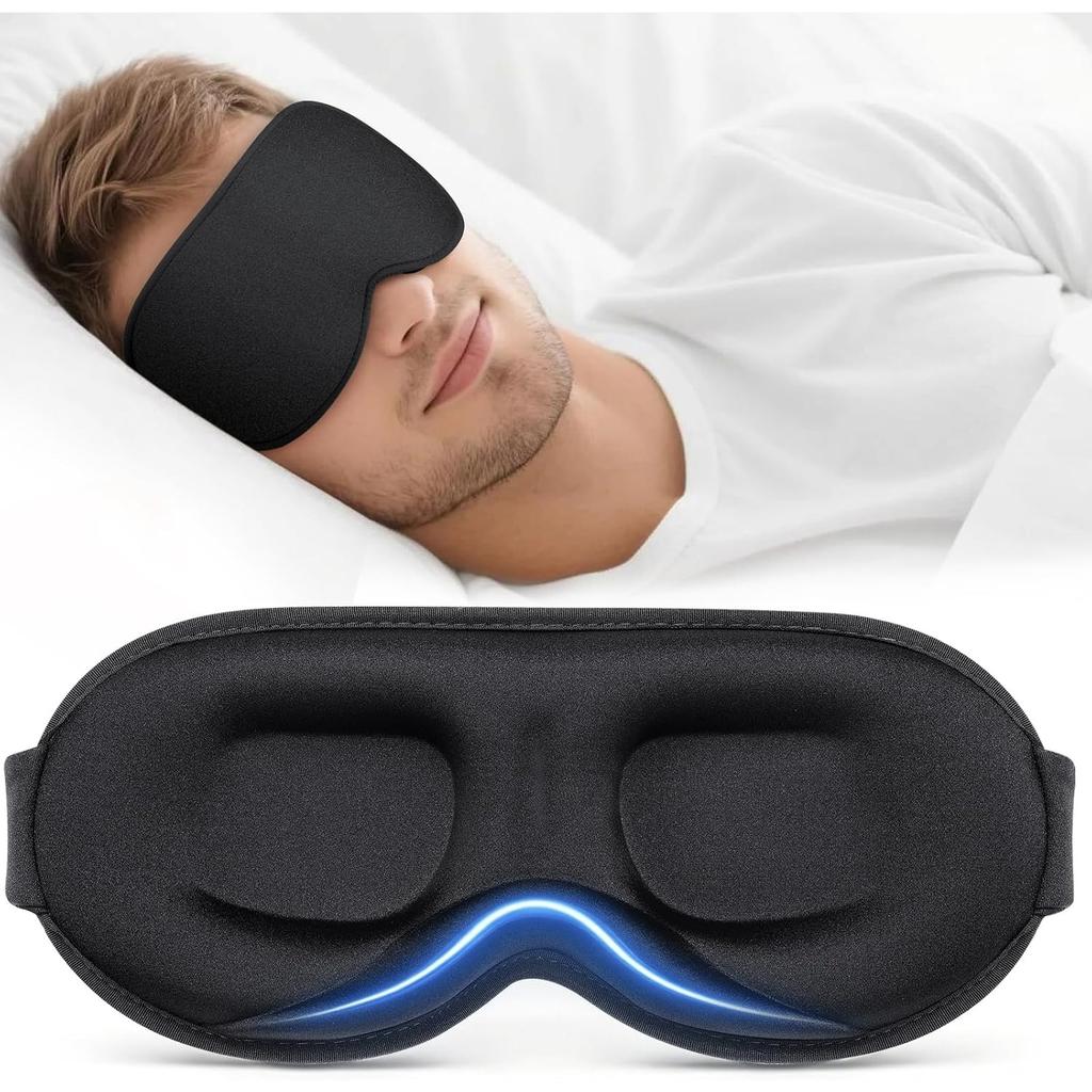 Sleep Mask for Men Women - 100% Blackout Eye Masks for Sleep