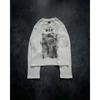 Womens Oversized Hooded Sweatshirt With Vintage Union Jack Print Streetwear Casual Long Sleeve Pullover