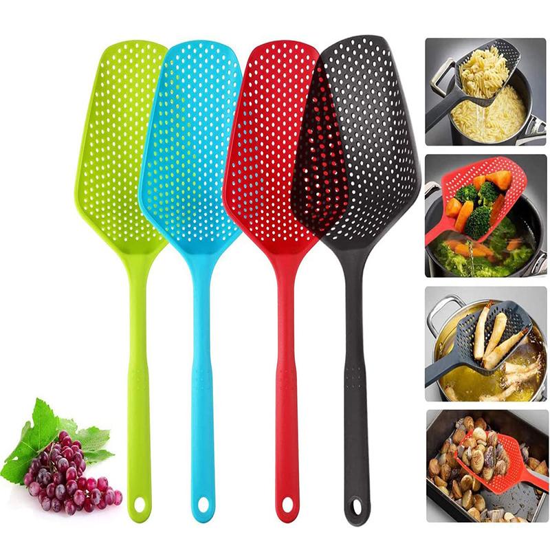 Пластиковая дренажная лопатка, полипропиленовая пластиковая лопата для льда, дуршлаг, фильтр-лопатка, дренажная ложка, кухонные принадлежности