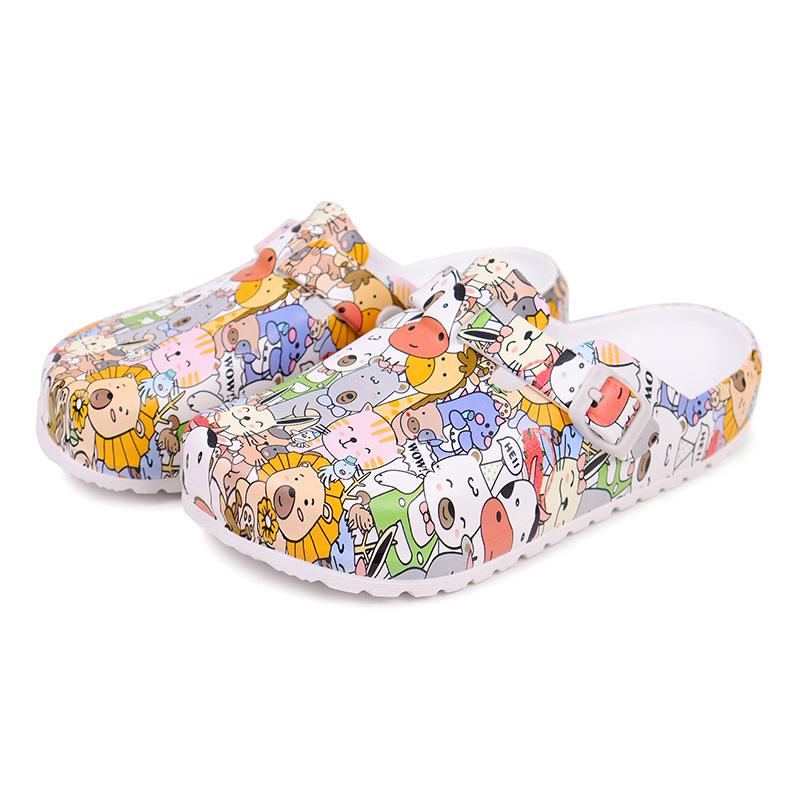 Men's & Women's Cartoon EVA Closed-Toe Soft Sole Protective Slippers for Operating Room & Laboratory