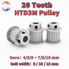 Шкив HTD3M 20 зубьев 3M Зубчатый шкив 20T 20 зубьев Диаметр отверстия 4/5/6/7~10 мм Шкив ремня Ширина 6/10/15 мм Синхронное колесо HTD 3M