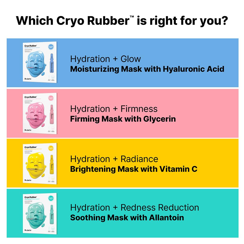 Dr. Jart+ Cryo Rubber™ Firming Face Mask – 2-Step Collagen Ampoule + Rubber Mask (1 Sheet)