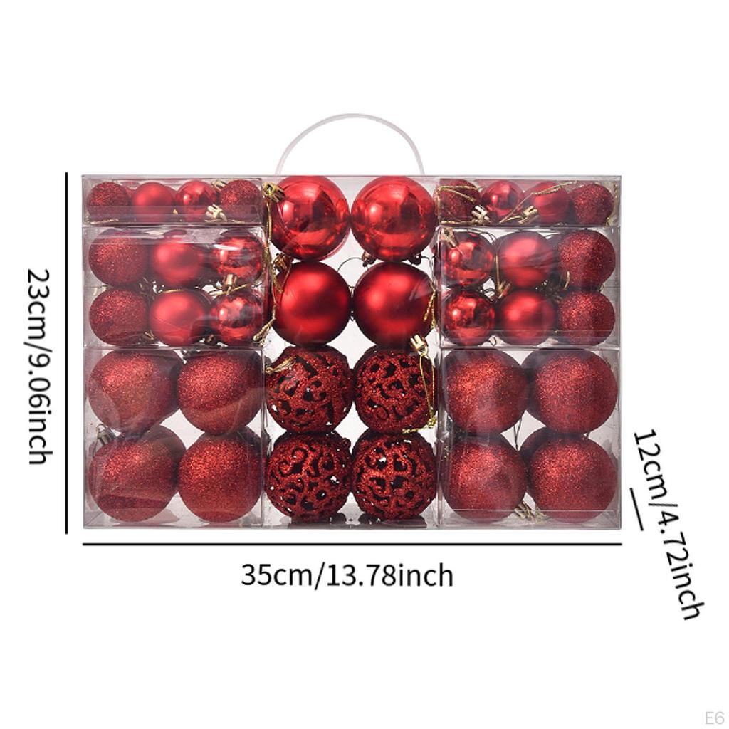 Christmas Ball Ornaments Set Party Supplies DIY Crafts Reusable Pendant Drops for Indoor