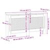 Radiator Covers 2 pcs White 172 * 19 * 81.5 cm MDF