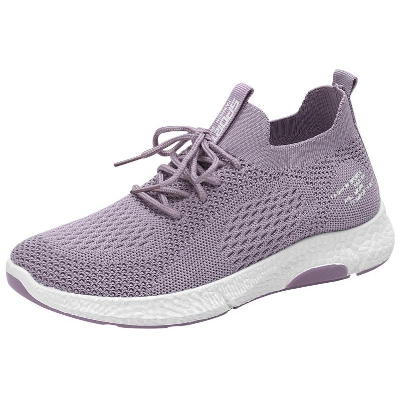 Womens Shoes Knitting Sock Sneakers Women Spring Summer Slip On Flat Shoes Women Plus Size Loafers Flats Walking Krasovki Famela