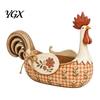 Pastoral Style Kitchen Decor Vintage Farmhouse Rooster Utensil Holder, Country Cooking Tool Caddy, Rustic Floral Housewarming Gift for Chicken Counter