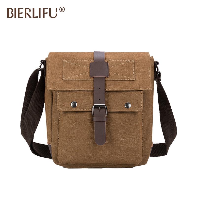 Мужская износостойкая холщовая сумка кроссбоди