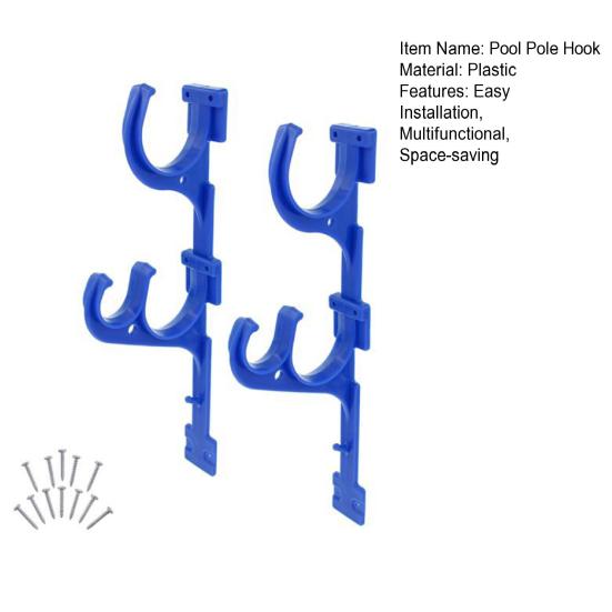 Крюк для шеста бассейна Антикоррозийный Легкая установка Держатель для шеста бассейна Держатель для аксессуаров для бассейна для телескопического шеста бассейна Вакуумный шланг Щетки для скиммера Садовые инструменты