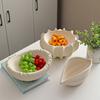 Керамическая ракушка Фруктовница Текстурированная миска для закусок Посуда для послеобеденного чая Центральная деталь журнального столика Декоративный контейнер для хранения