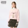 Teenie Weenie Women's Bear Embroidered Round Neck Sweatshirt