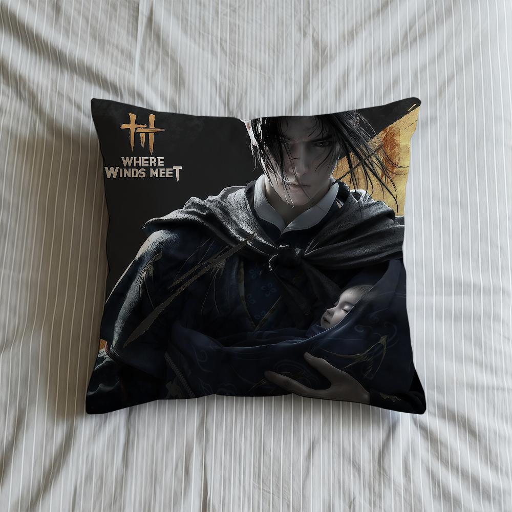 Cushion Meet Cover Winds Square Decorative Throw Pillow Game Case Sofa Bed Where Living Video Room Birthday Anniversary Gifts