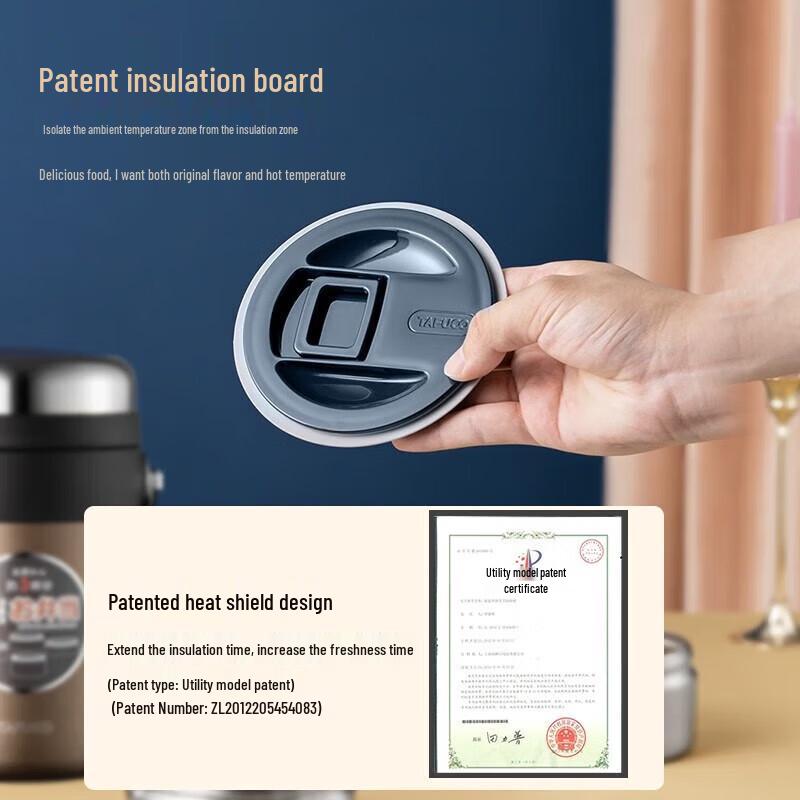 TAFUCO 3-Layer 316 Stainless Steel Insulated Lunch Box