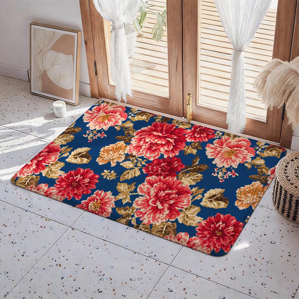 Abstract E Eyes Floor Mat Eco Flannel Doormat Non Slip Odorless Indoor Floor Rug Soft Short Plush Home Mat