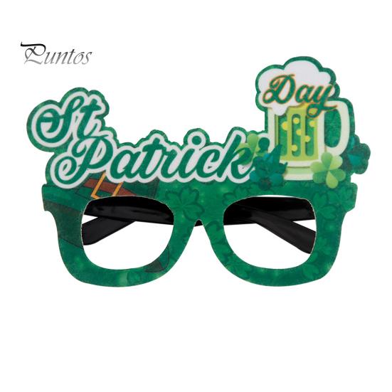 St. Patricks Day Glasses Shamrock Green Cartoon Letter Decor Unisex Party Hat Beer Eyewear Photo Prop Costume Accessories