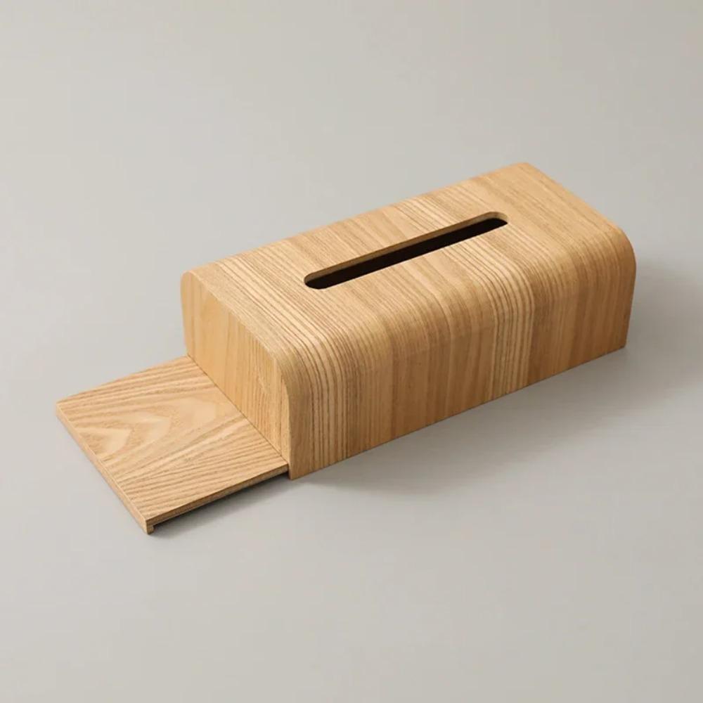 Simple Solid Wood Tissue Box Drawer Design Tissue Organizer Luxury Tissue Holder  Table