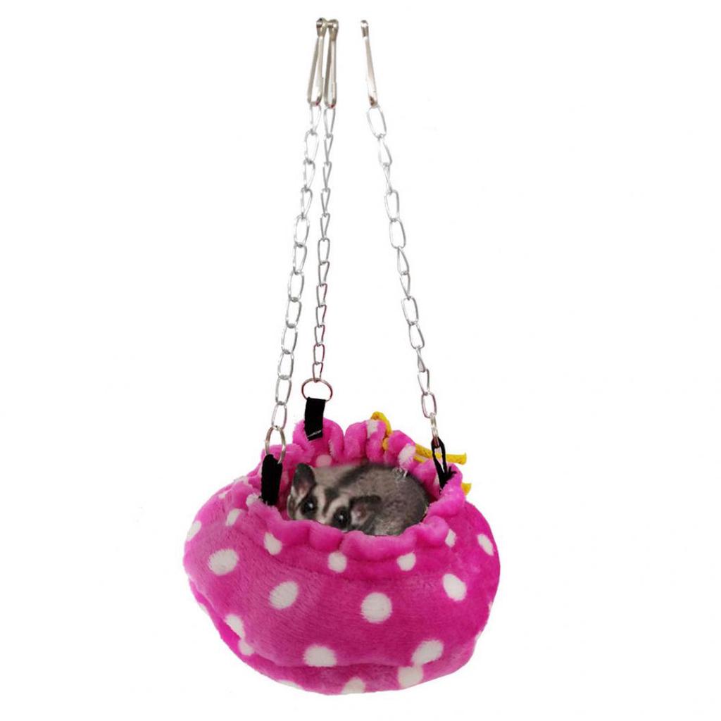 Hamster Squirrel Bird Hammock Hanging Bed Dot Pet Nest Sleeping Bag Cage Decor