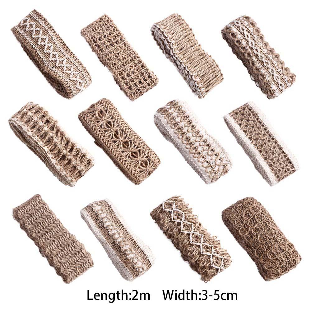 Gift Wrapping Lace Gift Box Decor Wedding Party Supplies Hemp Rope Burlap Roll Jute Ribbon