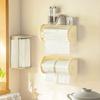 Wall Mount Paper Towel Storage Rack Napkin Holder with Clear Lid Convenient Tissue Dispenser for Kitchen and Bathroom